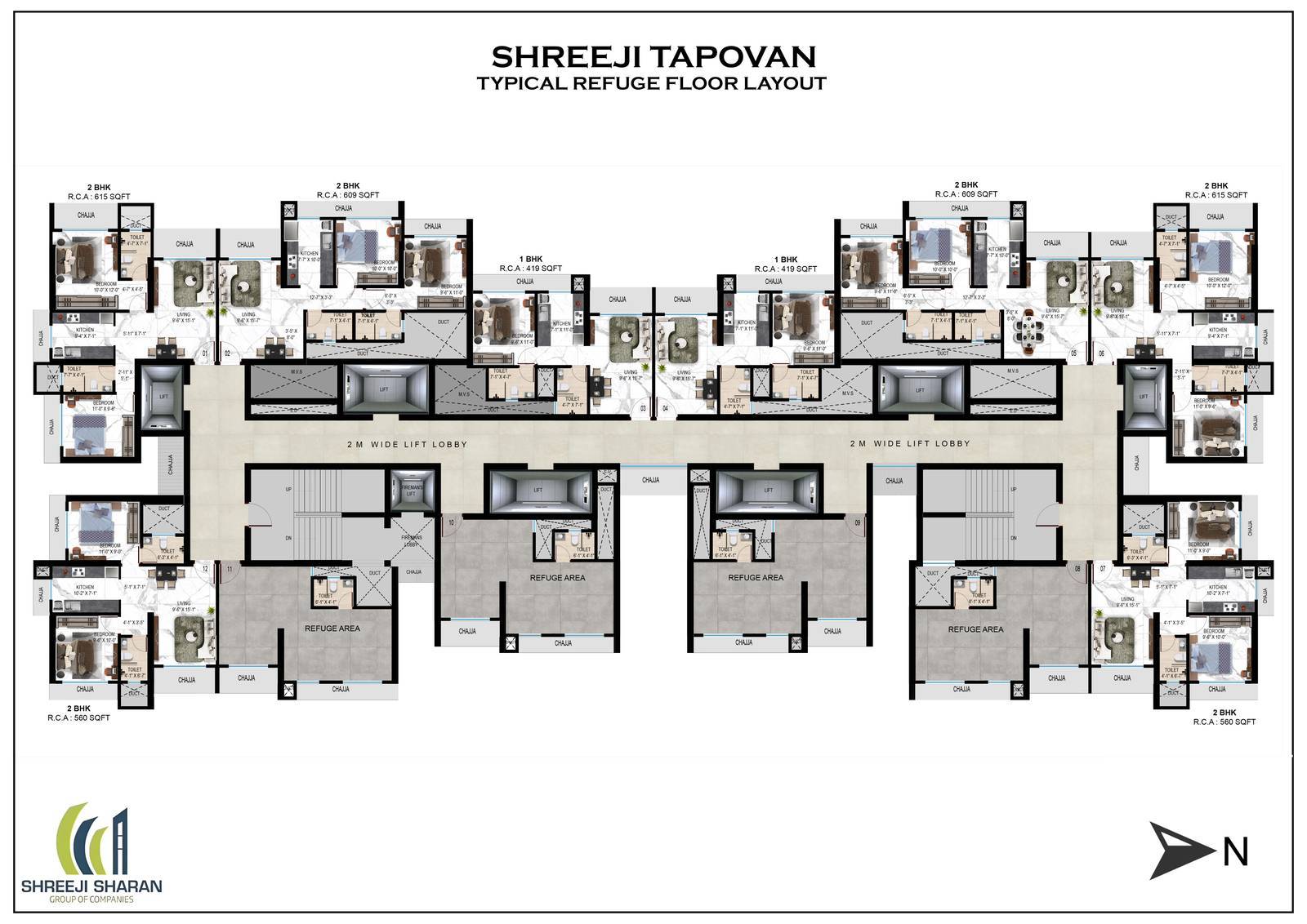 TYPICAL REFUGE FLOOR LAYOUT